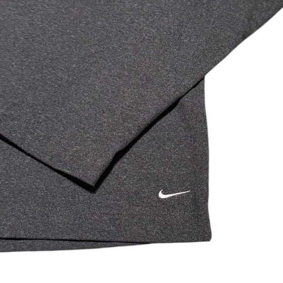 Nike Silver Tag Y2K Nylon Blend Gray Embroidered Swoosh Sweatshirt Women's Large - Picture 2 of 8